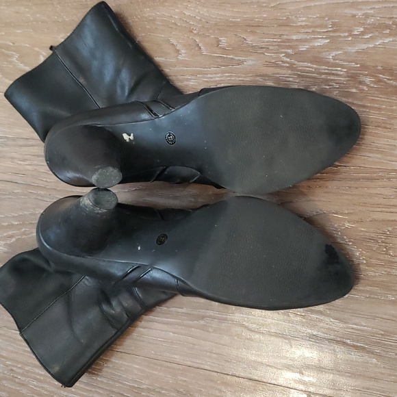 (7M) Worthington Classic Leather Heeled Booties Fancy Occasion Shopping Town - Picture 10 of 12